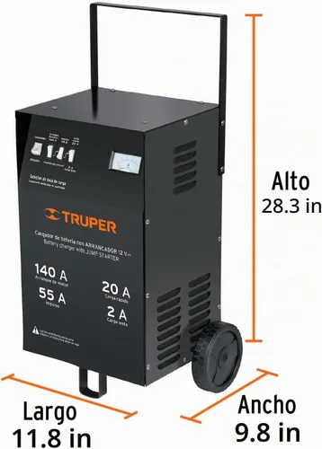 Vista 3 de TRUPER CARBA-140 Cargador de batería de coche de 12 V/140 Amp