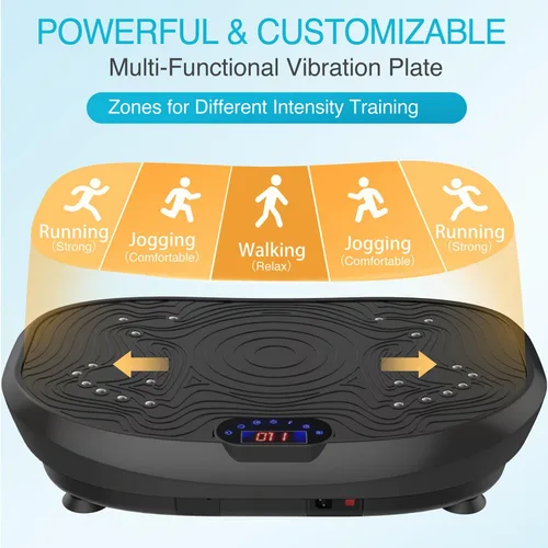 Vista 3 de AXV Vibration Plate Exercise Machine Whole Body Workout Music Vibrate Fitness Platform Lymphatic Drainage Machine for Weight Loss Shaping Toning