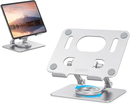 Vista 8 de JOIOT Soporte giratorio para tableta con base giratoria 360, soporte ajustable para dibujo, compatible con iPad Pro/Air/Mini y más (negro)