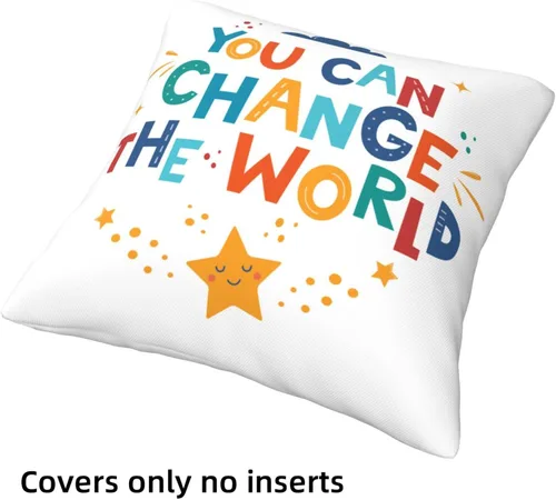Vista 7 de Juego de 4 fundas de almohada para el aula de 18 x 18 pulgadas, fundas de almohada decorativas para niños y niñas