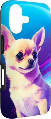 Vista 3 de Chihuahua Dog Retro Rainbow para Chihuahua Dog Lovers Case para iPhone 17