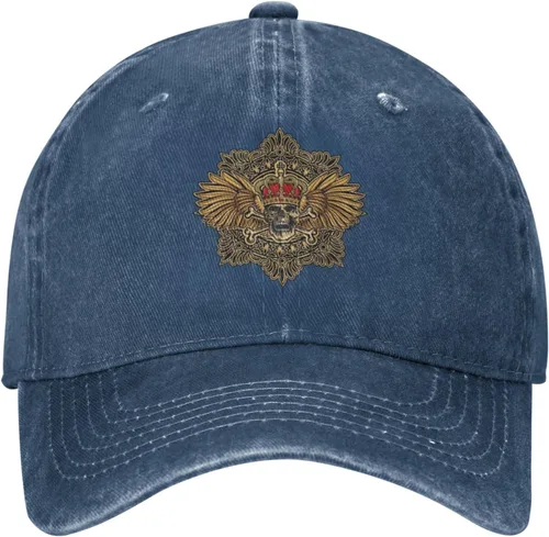 Vista 2 de Cowboy Hat Trendy Hats for Man and Women Djustable Four Season Outdoor Baseball Cap of Hell Skull with Angel Navy Blue