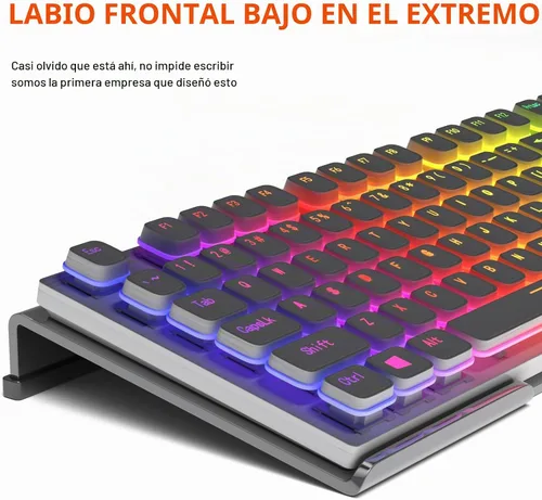 Vista 5 de Richboom - Soporte para teclado de computadora, inclinado, elevador de teclado de PC para escritura ergonómica fácil, bandeja de teclado acrílica