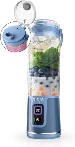 Vista 27 de Ninja Blast Batidora portátil, inalámbrica, recipiente de 18 onzas, menta