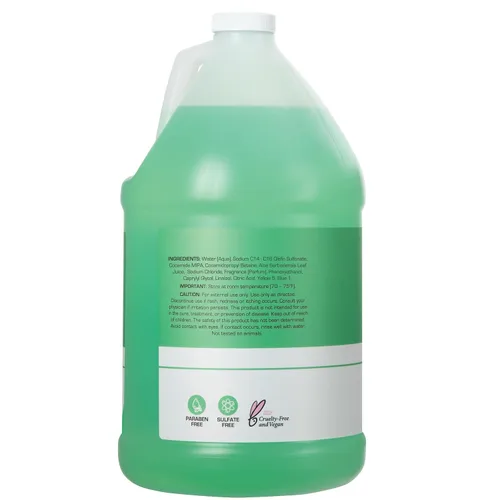 Vista 3 de Ginger Lily Farms Club & Fitness Champú hidratante para todo tipo de cabello, 100% vegano y libre de crueldad, aroma a aloe vera, repuesto de 1