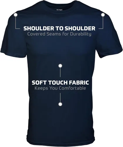 Vista 2 de Gildan Camisetas de cuello redondo, paquete múltiple, estilo G1100, para hombre