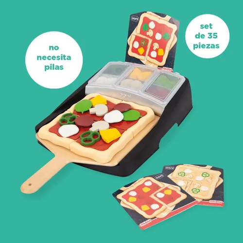 Vista 2 de Casdon Ooni Koda - Horno de pizza y estación de cobertura Horno de pizza de juguete para niños mayores de 3 años ¡Cuenta con luz real con efecto