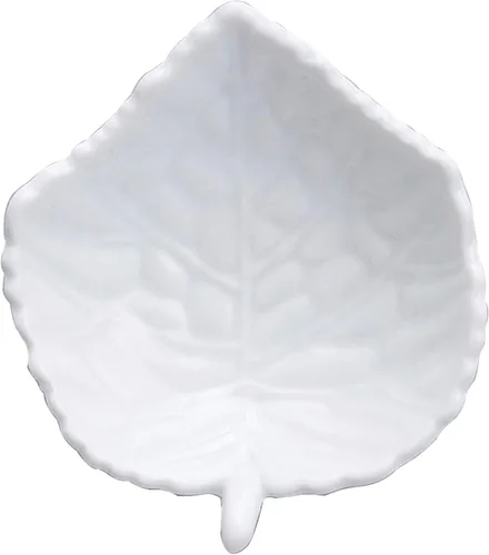 Vista 7 de HIC Kitchen Soporte para bolsitas de té, porcelana fina, diseño de hojas, juego de 2