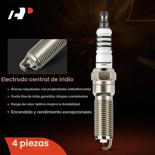 Vista 3 de A-Premium - Bujías iridio platino (4 unidades, cable fino, motor L4 de 1.5 litros) Compatible con Ford Fusion 2014-2020, Escape 2017-2019
