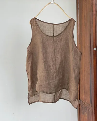 Vista 2 de LZJN Camiseta sin mangas para mujer, transpirable, con estampado floral