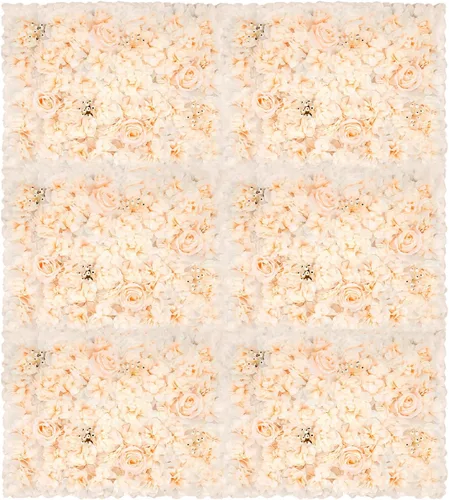 Vista 22 de Paneles de pared de flores artificiales de 16 x 24 pulgadas, tapetes de pared de flores de seda para jardín al aire libre, patio, valla, valla de 4