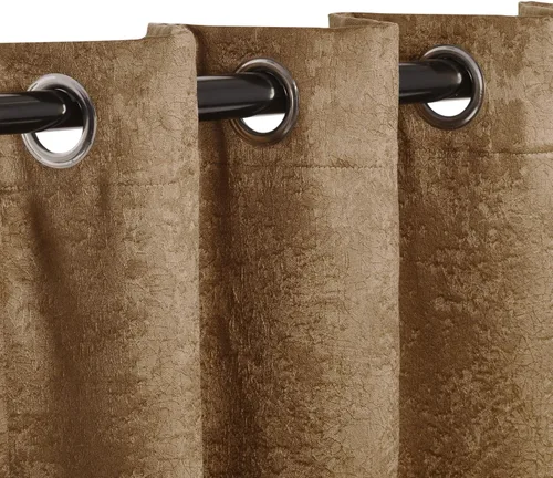 Vista 2 de BLUENILEMILLS Room Darkening Blackout Curtain Panels with 8 Grommets, Perfect Drapes for Kitchen, Bedroom, or Living Room Windows, Rustic Textured