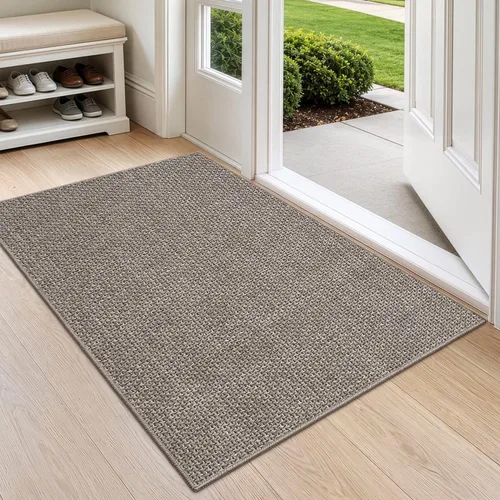 Vista 44 de DEXI Tapete delgado para puerta de entrada interior, 24 x 36 pulgadas Beige