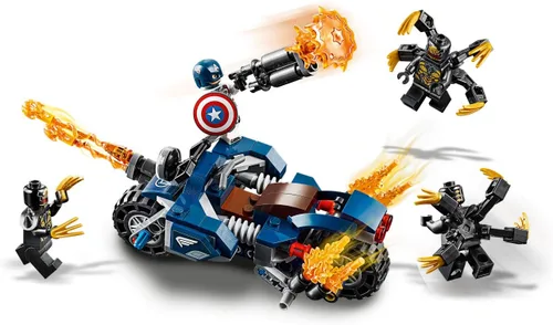Vista 7 de LEGO Marvel Avengers Capitán América: Outriders Attack 76123 Kit de construcción (167 piezas)