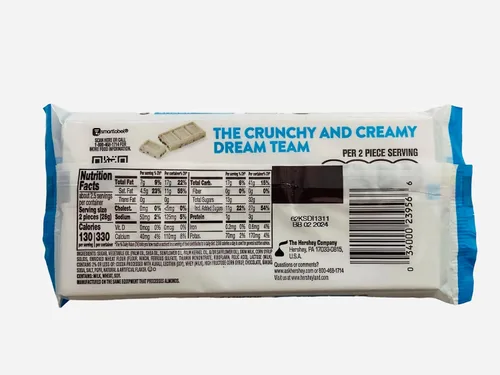 Vista 2 de Hersey's Cookies N Creme - Barras de tamaño de bocadillo, 1 paquete de 5, 2.25 onzas