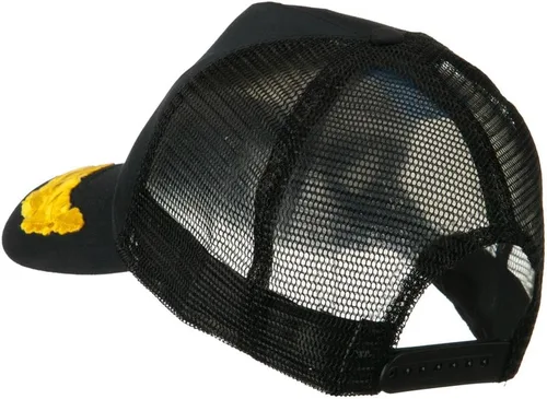 Vista 2 de e4Hats.com Tapa de parche de hojas de roble dorado con malla de 5 paneles