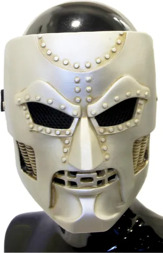 Vista 2 de Dr-Doom Máscara de resina Super villano Fantastic Four Victor von Dr-Doom Casco Cosplay Props