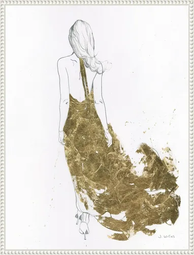 Vista 15 de Amanti Art Lienzo enmarcado para pared, 24 x 18 pulgadas, vestido dorado II por James Wiens, lienzo enmarcado para pared, obras de arte populares