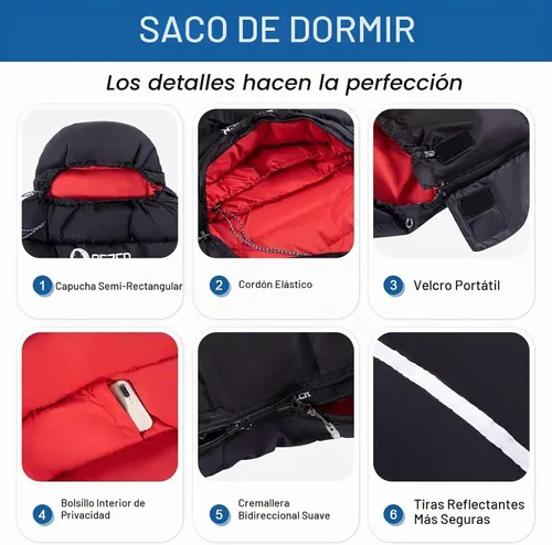 Vista 5 de Down Sleeping Bag for Adults, 600 Fill Power Ultralight Backpacking