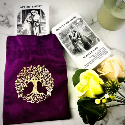 Vista 4 de [Romeo & Julieta] Baraja de cartas Oráculo de amor, cartas de tarot con significado en ellas, Oracle Deck responde todo sobre el amor