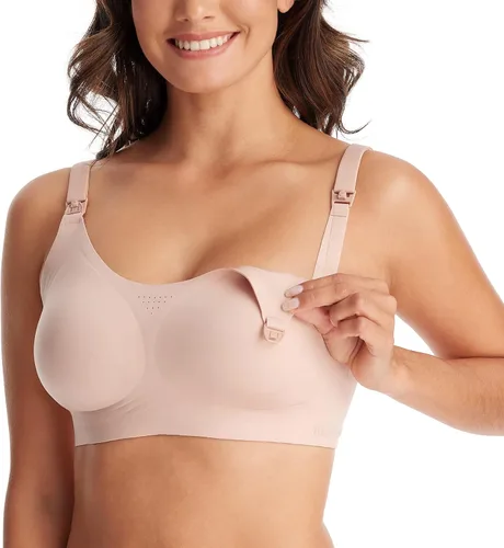 Vista 7 de Momcozy Sujetadores de lactancia para lactancia materna, FB016 Jelly Strip Support Comfort Maternity, brasier sin costuras sin costuras