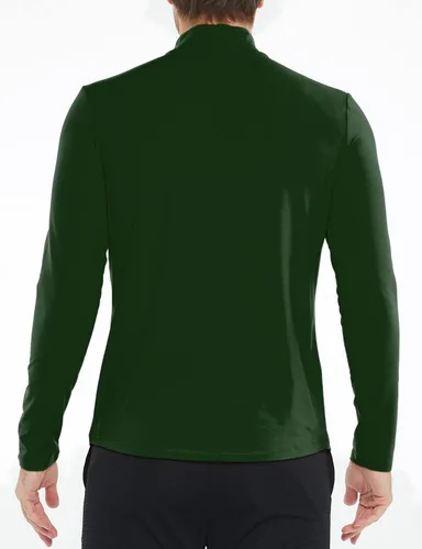 Vista 5 de SSLR -Camisas térmicas para hombre, cuello alto, manga larga, forro polar, capa base de cuello alto