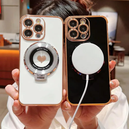 Vista 7 de IDweel Funda para iPhone 11 Pro Max con soporte para mujeres y niñas, lujosa, con esquinas elevadas, a prueba de golpes, ajuste delgado, resistente