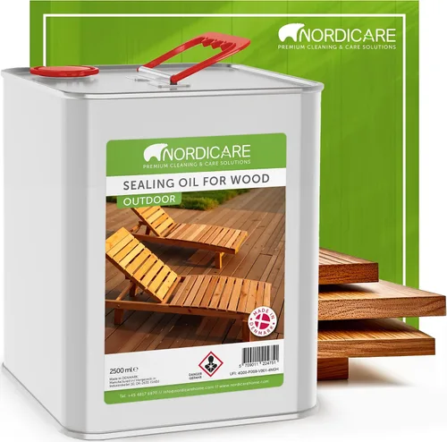 Vista 8 de Nordicare Aceite de teca para muebles de exterior, 16.9 onzas – Aceite de madera de exterior y sellador para teca, acacia, roble y más, ayuda a