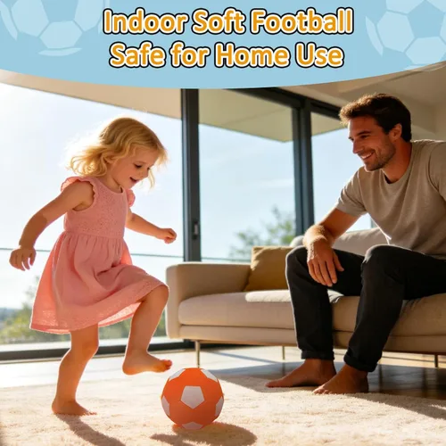 Vista 6 de Balón de fútbol Curve para niños tamaño 4, pelota de fútbol suave Swerve para niños y niñas, juegos de actividades en interiores y exteriores, juego