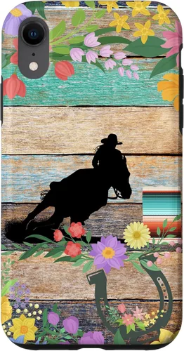Vista 25 de Cute Serape Spring Flower Rodeo Western Horse Barrel Racing Case for iPhone 17