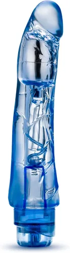 Vista 7 de Blush Naturally Yours Mambo Vibe - Consolador vibrador curvo de 9 pulgadas, realista, suave pero firme, juego de punto dulce vaginal, polla Azul