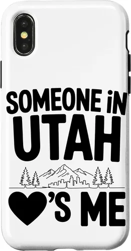 Vista 5 de Someone in Utah Loves Me Long Distance Family Case for iPhone 16