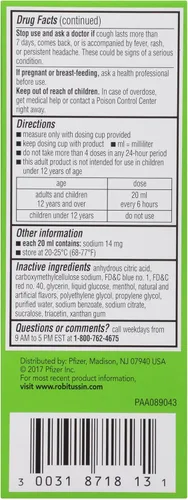 Vista 10 de Robitussin Tos nocturna de máxima fuerza DM 4 Fl Oz