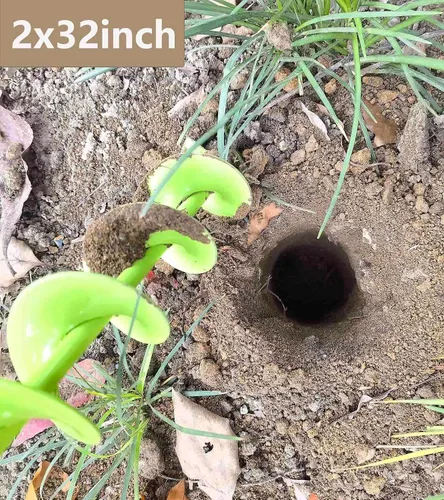 Vista 7 de Juego de 5 brocas helicoidales para plantar, broca helicoidal de jardín de alta resistencia, herramienta plantadora de bulbos para plantar plantas