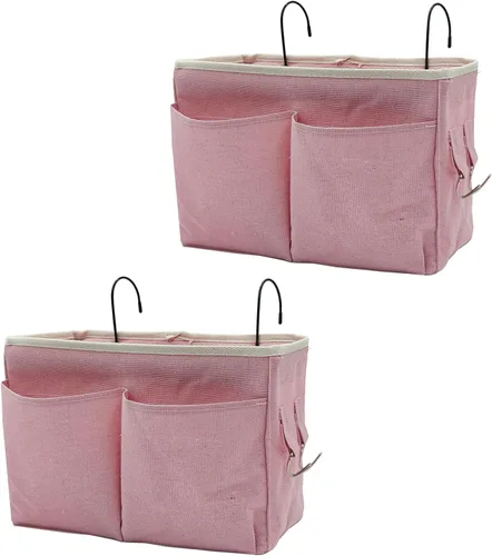 Vista 8 de Organizador de Mesita de Noche/Bolsa de Almacenamiento Colgante de Mesita de Noche Organizador Multifuncional para Literas Camas de Hospital Rieles