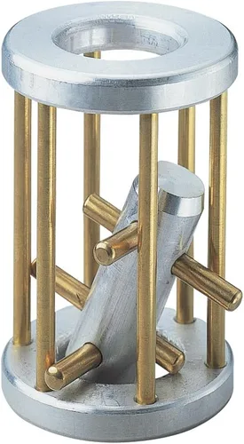 Vista 8 de Bits and Pieces Rompecabezas de metal para el cerebro – rompecabezas de desenmarañamiento de hashtag verde, rompecabezas de montaje 3D para adultos