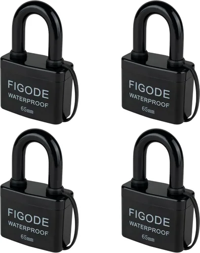 Vista 6 de FIGODE® Candados supergrandes y resistentes con llaves, 2.8 pulgadas de ancho, candados impermeables para exteriores, cerraduras de acero laminado