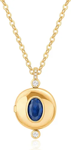 Vista 7 de Aobei Pearl Collar chapado en oro de 18 quilates con dije de cruz de corazón, corazón, estrella, león, mal de ojo, amor, medallón, clip de papel