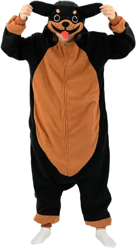 Vista 2 de Rottweiler Dog Onesie Pajamas Cosplay Costume Adult Animal Pajamas for Men Women Girls Boys Teens