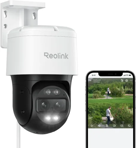 Vista 2 de REOLINK Sistema de cámaras de seguridad PTZ 4K, cámaras IP PoE para exteriores, 4X TrackMix PoE con zoom híbrido 6X, seguimiento automático, paquete