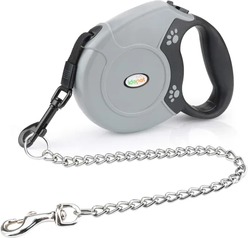 Vista 13 de Idepet Correa retráctil resistente para perros pequeños y medianos, cadena