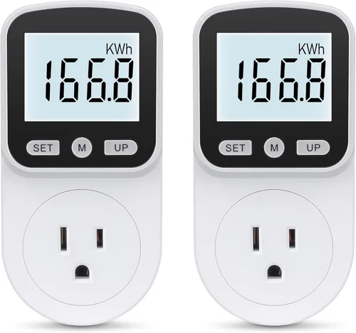 Vista 8 de Medidor de vatios mejorado, medidor de potencia, monitor de energía para el hogar, monitor de uso eléctrico, medidor de voltaje de energía