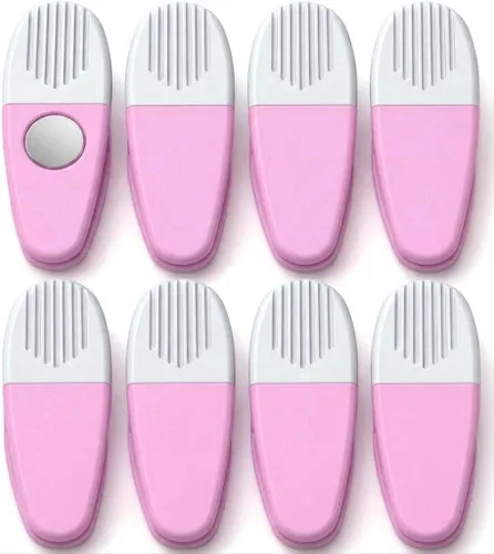 Vista 18 de Clips de plástico grueso con imán de neodimio - 3-1/4" de longitud - Durable versátil multiusos (transparente)