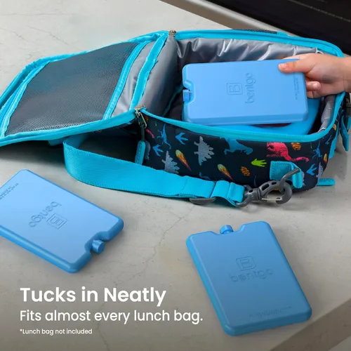 Vista 4 de Bentgo Chillers Ice Packs: diseño delgado y reutilizable de enfriamiento de congelación rápida mantiene la comida fresca en loncheras, bolsas