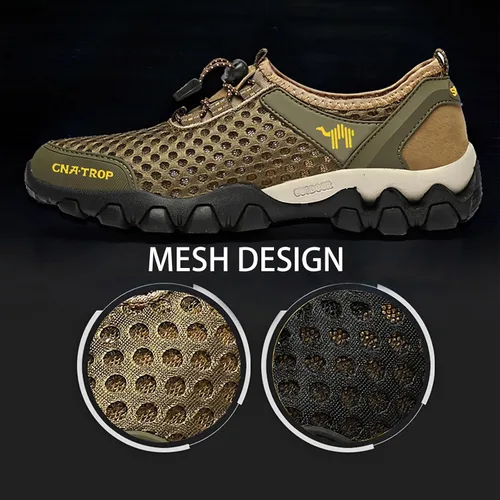 Vista 4 de Gomehui Tenis ortopédicos portátiles de secado rápido para hombre, zapatos deportivos casuales para correr, caminar con soporte de arco para pies