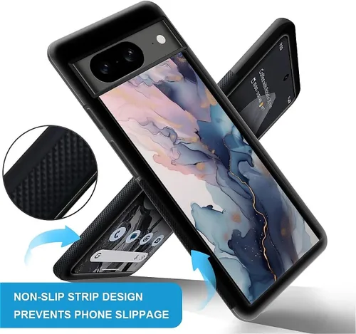 Vista 1707 de Compatible con Google Pixel 4A 5G Mobile Case Creative Acrylic Panel trasero Silicona Protección Grip especialmente diseñado para Google Pixel 4A 5G