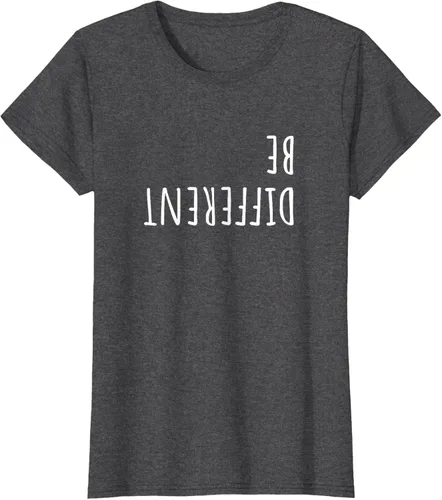 Vista 3 de Camiseta para mujer Ser Diferentes Divertidas Sarcastic Backwards Slogan Adolescentes Girls