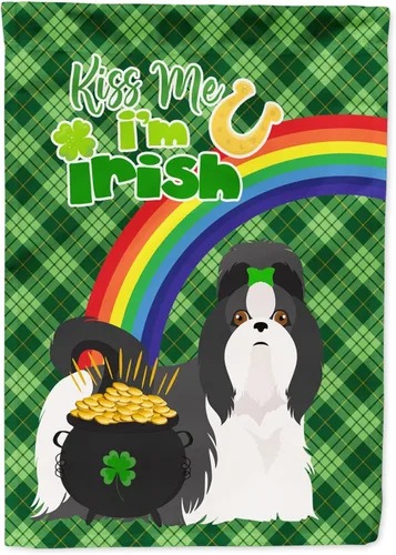 Vista 18 de Caroline's Treasures WDK4731GF - Bandera decorativa para jardín del día de San Patricio, color negro y tostado, Airedale Terrier, para jardín