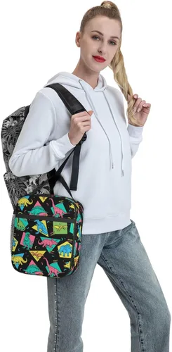 Vista 31 de Gianlaima Fiambrera aislada de fútbol americano para mujeres y hombres, bolsa de almuerzo portátil reutilizable para oficina, trabajo, viajes