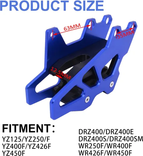 Vista 2 de AnXin Guía de cadena de motocicleta Protector de protección CNC para YZ125 YZ250 YZ250F YZ400F YZ426F YZ450F DRZ400 DRZ400E DRZ400S DRZ400SM WR250F